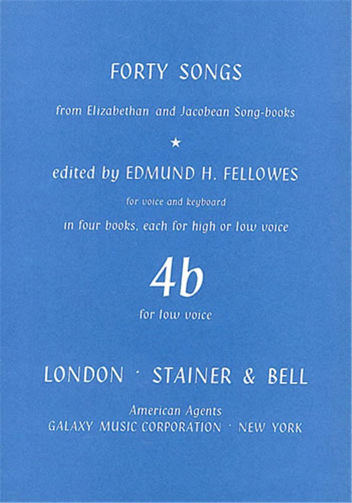 Elizabethan and Jacobean Song Books, Forty Songs